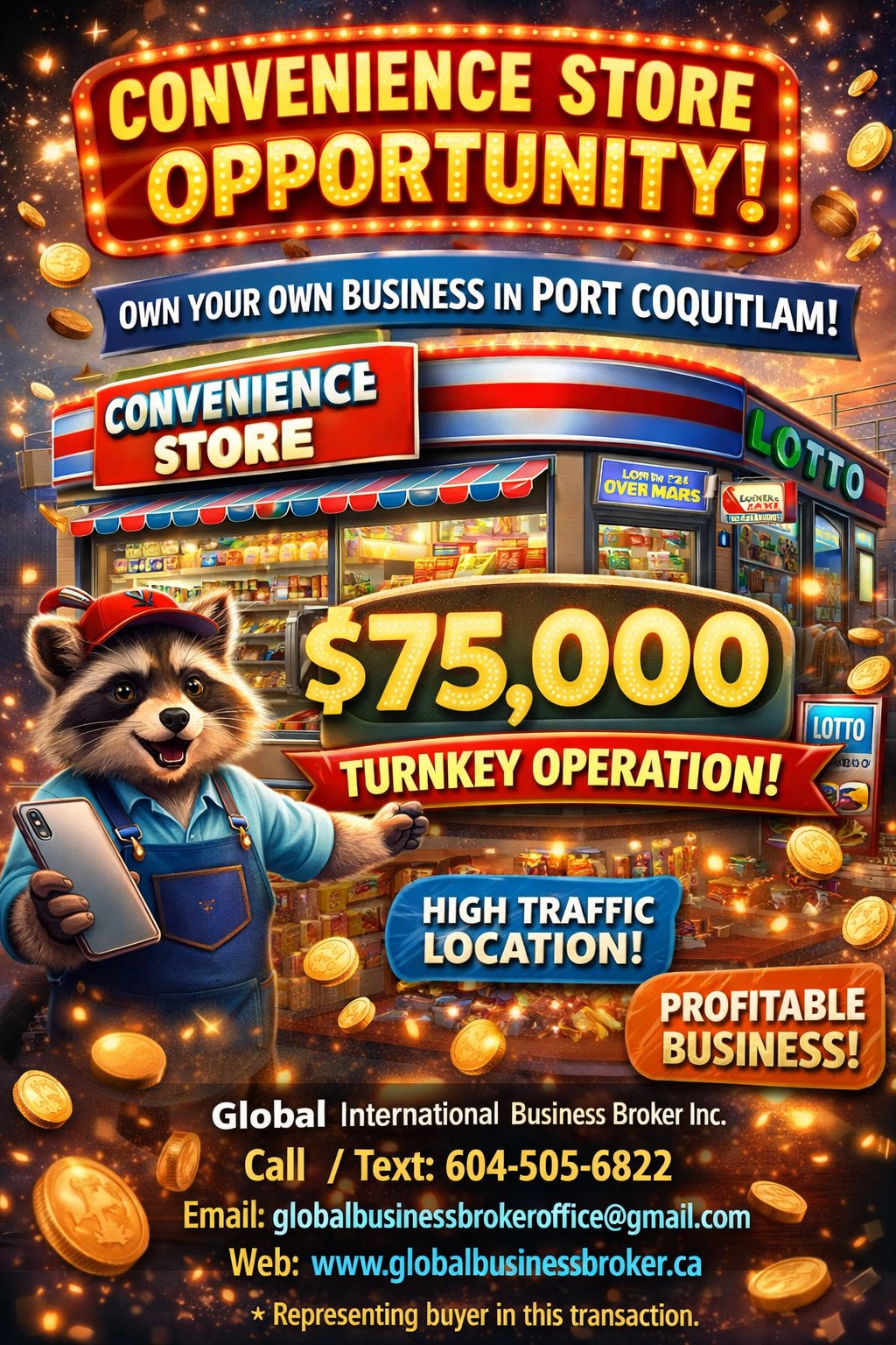 SMALL INVESTMENT. BIG POTENTIAL. CONVENIENCE STORE. BC